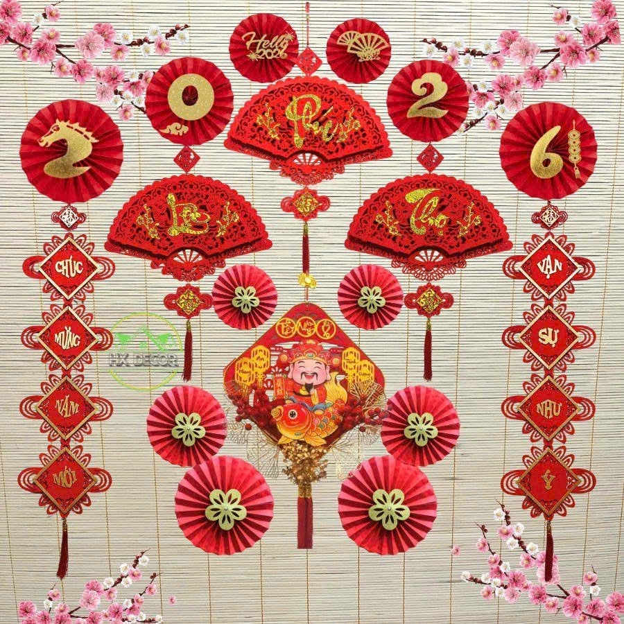 Combo Sản Phẩm Trang Trí Tết 2026, Set Trang Trí Tết Nhà Cửa Đa Dạng Đẹp