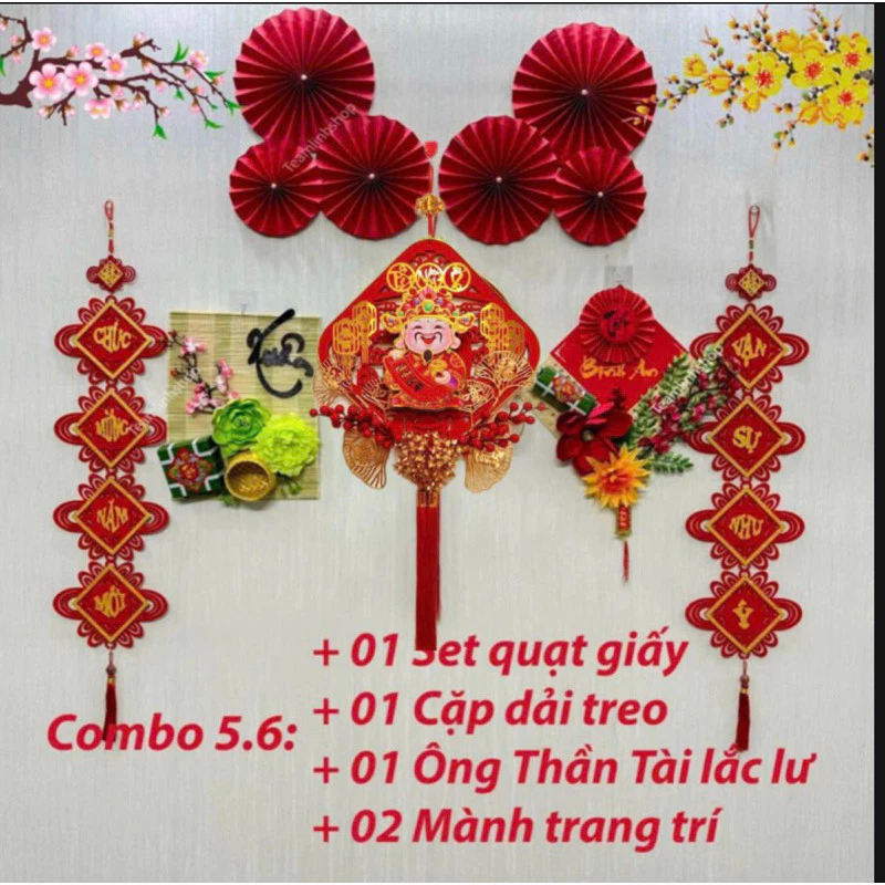 Combo Sản Phẩm Trang Trí Tết 2026, Set Trang Trí Tết Nhà Cửa Đa Dạng Đẹp - 3