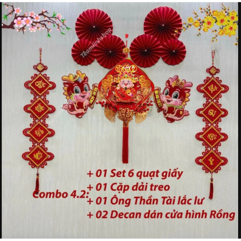 Combo Sản Phẩm Trang Trí Tết 2026, Set Trang Trí Tết Nhà Cửa Đa Dạng Đẹp - 2