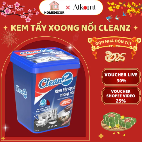 Hộp kem tẩy xoong nồi CleanZ 500g, kem tẩy rửa đa năng, đánh bay mọi cặn bẩn, ố vàng, làm trắng xoong nồi nhà bếp - 2