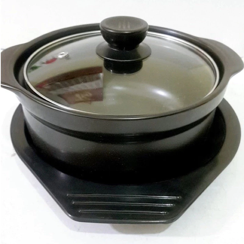 Đĩa đế để kê thố nồi đất đen nấu bánh canh, nấu mì cay 7 cấp độ chất liệu nhựa cứng chịu nhiệt - 2