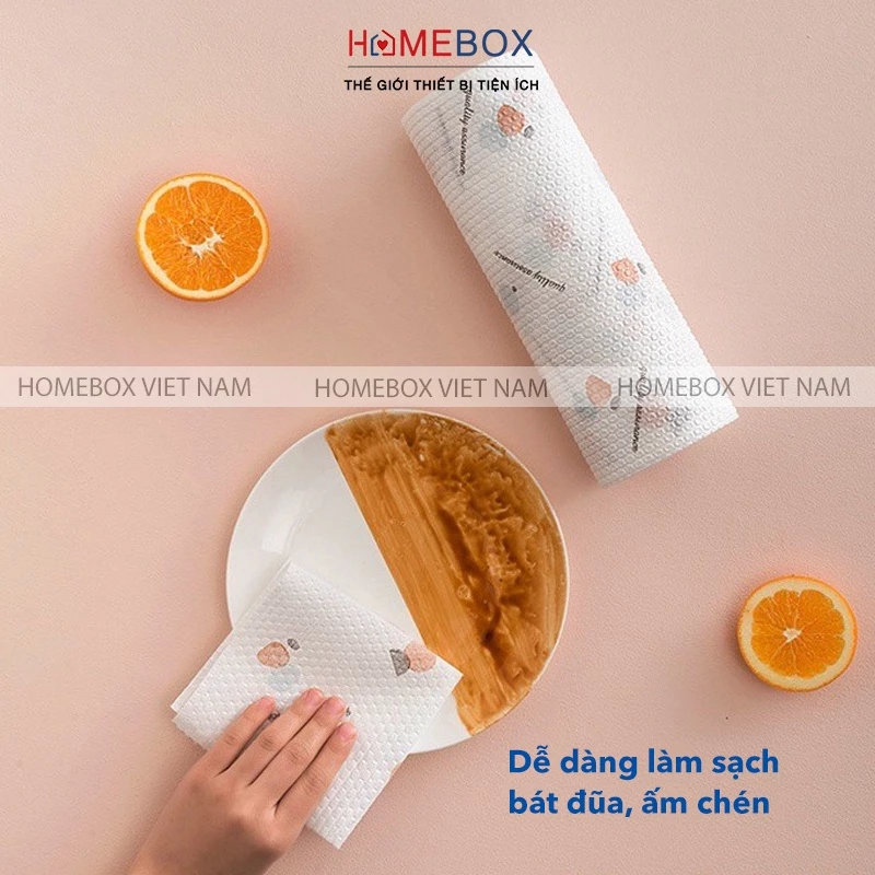 Cuộn 40 Tờ giấy lau nhà bếp đa năng có thể tái sử dụng nhiều lần, Khăn giấy lau đa năng tiện dụng - 2