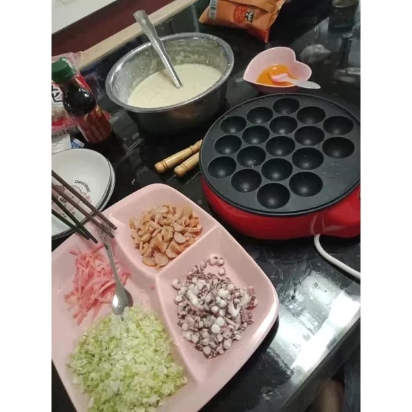 Hạnh phúc❣ Chảo Nướng Chống Dính Đĩa Nấu Ăn 20 Lỗ Nhà Nấu Nướng Dạng Khuôn Khay Nấu Nướng Nướng Chảo Bạch Tuộc Bóng Nướng Khay Nướng Nướng Bánh Nấu Ăn - 4