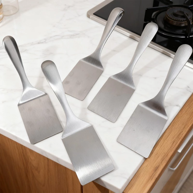 [3-5 Ngày Đến] 3 Thìa Nấu Ăn Cho Bánh Omelets Cá - Dụng Cụ Lật Chống Dính Inox Có Lưỡi Rộng, Lý Tưởng Cho Chảo Gang Nướng Nướng Nướng Nướng Nướng Nướng Nướng - 5