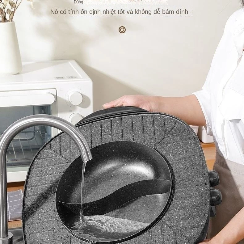 Nồi Nấu Nướng Tích Hợp, Nồi Nấu Điện Lớn Cắm Điện, Thịt Nướng Gia Dụng, Chảo Nướng Điện Không Khói, Chảo Nướng Vịt Quan, - 4
