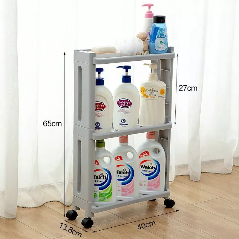 Kệ 3 Tầng COZY HOME Đựng Đồ Đa Năng Nhà Tắm Nhà Bếp Kệ góc hẹp có Bánh Xe