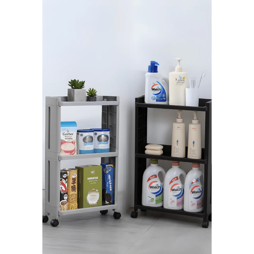 Kệ 3 Tầng COZY HOME Đựng Đồ Đa Năng Nhà Tắm Nhà Bếp Kệ góc hẹp có Bánh Xe - 3