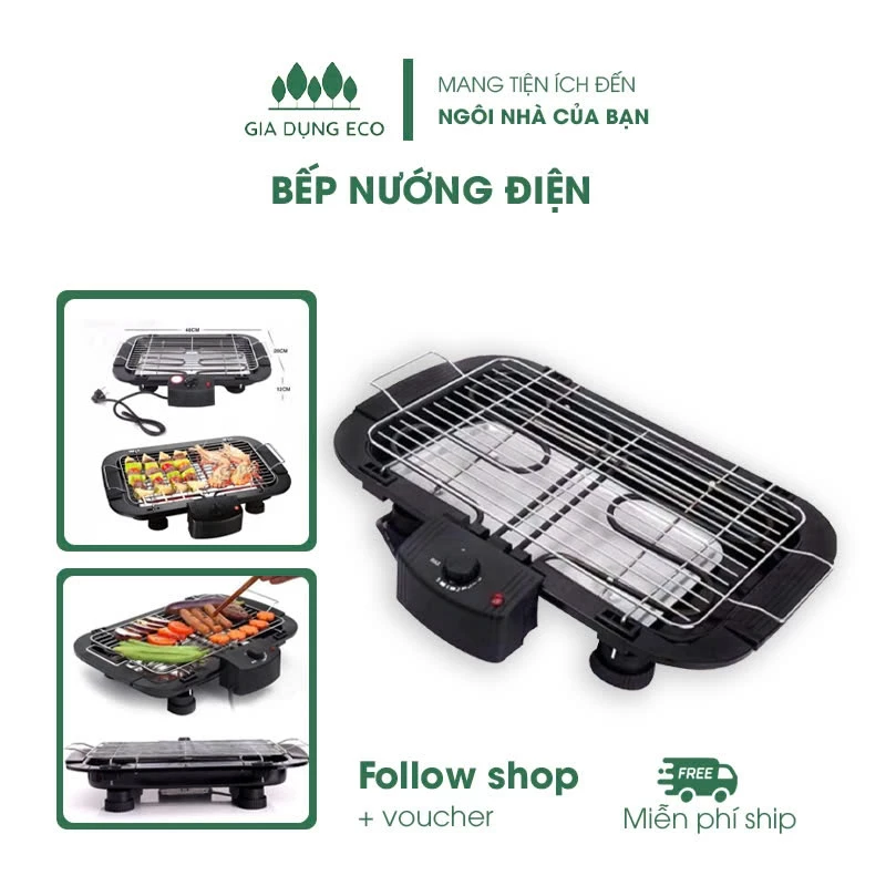 Bếp Nướng Điện Không Khói Electric 2000W Thiết Kế 5 Mức Nhiệt Dễ Dàng Sử Dụng Tại Nhà