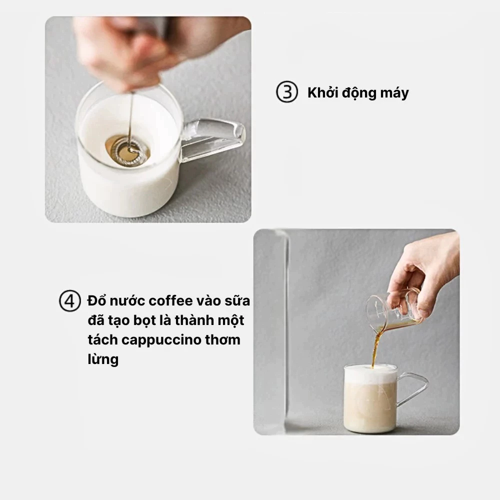 Máy Đánh Bọt Cà Phê, Đánh Trứng Mini SOKANY SK-02018 – Cầm Tay Không Dây, 2in1, Sạc USB Tiện Lợi - 3