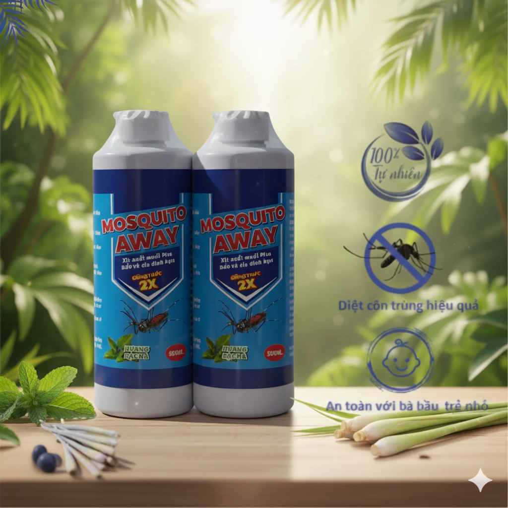 Bình xịt Muỗi Kiến Gián sinh học MOSQUITO - đuổi côn trùng hiệu quả, an toàn - 500ml