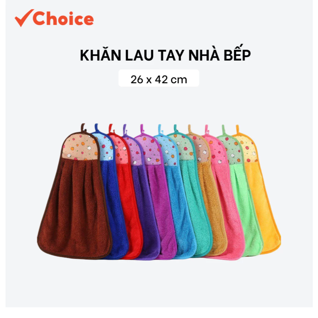 [Choice] Khăn Lau Tay Nhà Bếp XNK62 Có Móc Treo Tiện Lợi, Đa Năng - 2