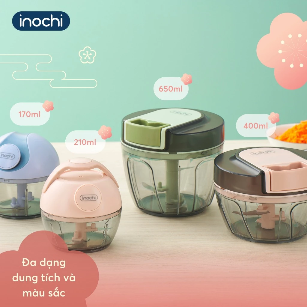 Dụng cụ xay tỏi,ớt, hành Inochi - cao cấp tiện lợi dễ sử dụng - 2