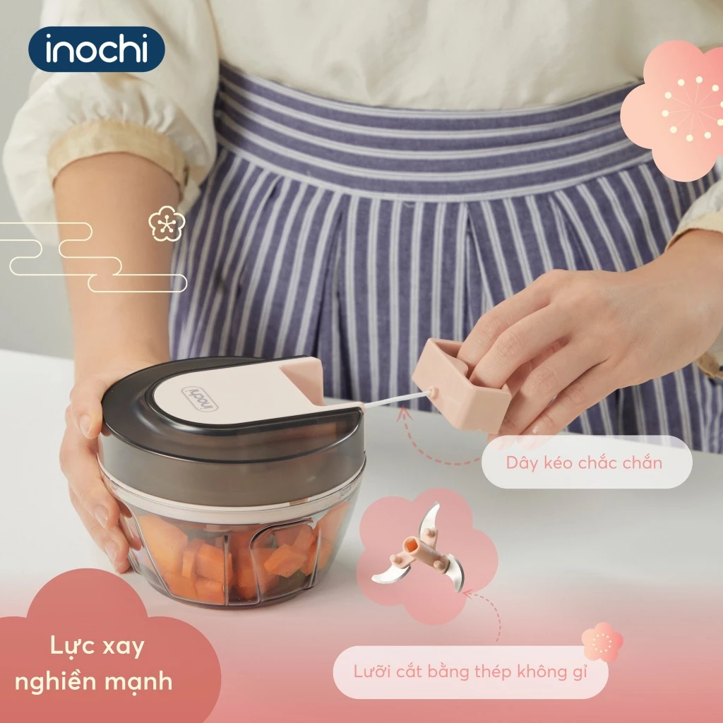 Dụng cụ xay tỏi,ớt, hành Inochi - cao cấp tiện lợi dễ sử dụng - 3