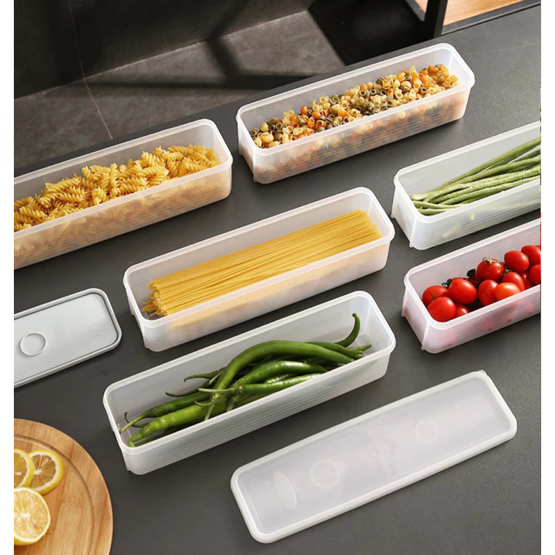 Hộp Nhựa Dài Đựng Mỳ Ý, Hành Lá, Đũa,Thìa, Hộp Đựng Thực Phẩm Dài Nhỏ Gọn Có Nắp Đậy Chống Ẩm Mốc - 2