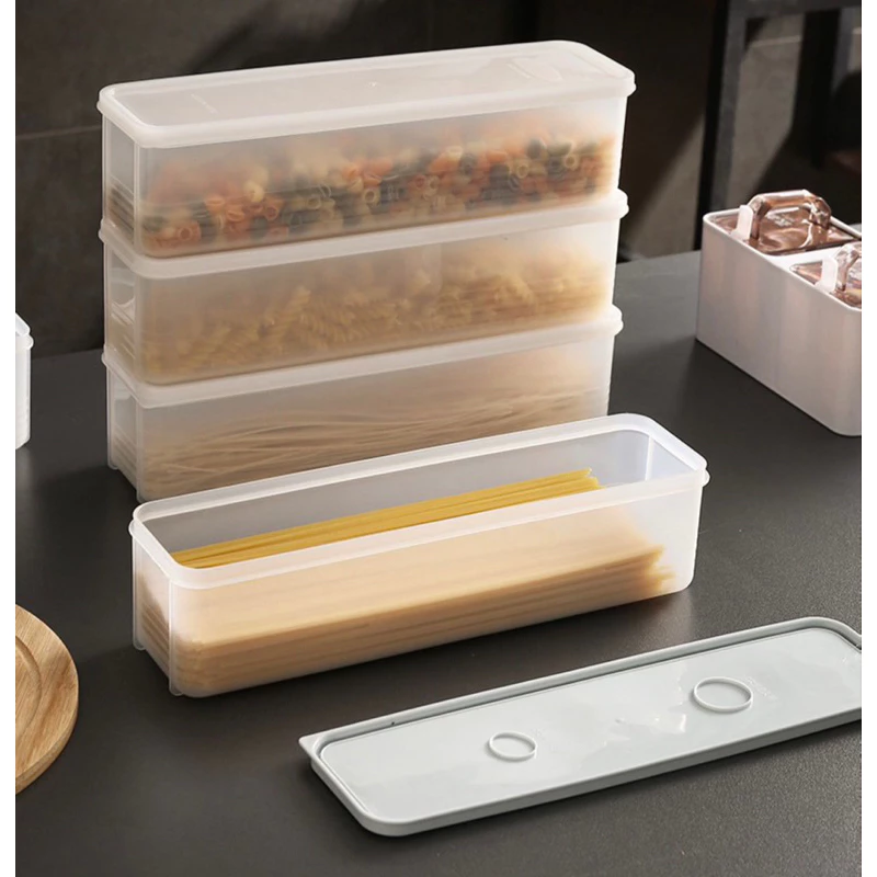 Hộp Nhựa Dài Đựng Mỳ Ý, Hành Lá, Đũa,Thìa, Hộp Đựng Thực Phẩm Dài Nhỏ Gọn Có Nắp Đậy Chống Ẩm Mốc - 4
