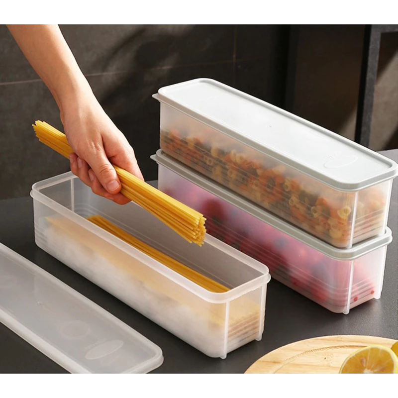 Hộp Nhựa Dài Đựng Mỳ Ý, Hành Lá, Đũa,Thìa, Hộp Đựng Thực Phẩm Dài Nhỏ Gọn Có Nắp Đậy Chống Ẩm Mốc - 5