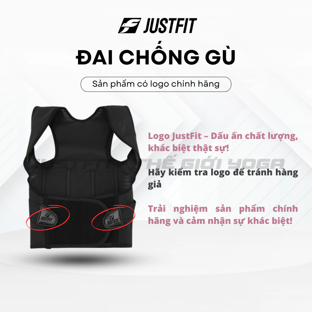 Đai chống gù lưng JUSTFIT, hỗ trợ định hình, cải thiện vóc dáng, có nẹp hỗ trợ thẳng lưng điều chỉnh dáng đi cơ thể - 2