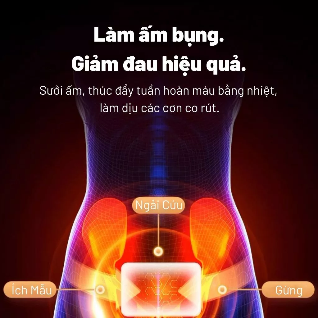 Miếng Dán Giữ Nhiệt 8 tiếng Giảm Đau Bụng Kinh Teemoon (7 miếng), Tinh Chất Gừng, Ngải Cứu, Ích Mẫu - 5