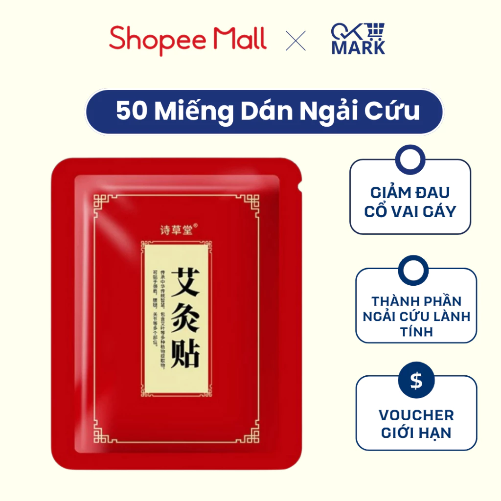 COMBO 3 Hộp 150 Miếng Dán Ngải Cứu Giảm Đau Xương Khớp - Cao Dán Làm Nóng Hỗ Trợ Xoa Bóp Nhức Mỏi