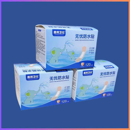 Hộp 120 miếng băng dán cá nhân bảo vệ vết thương chống thấm nước 7.2x2cm
