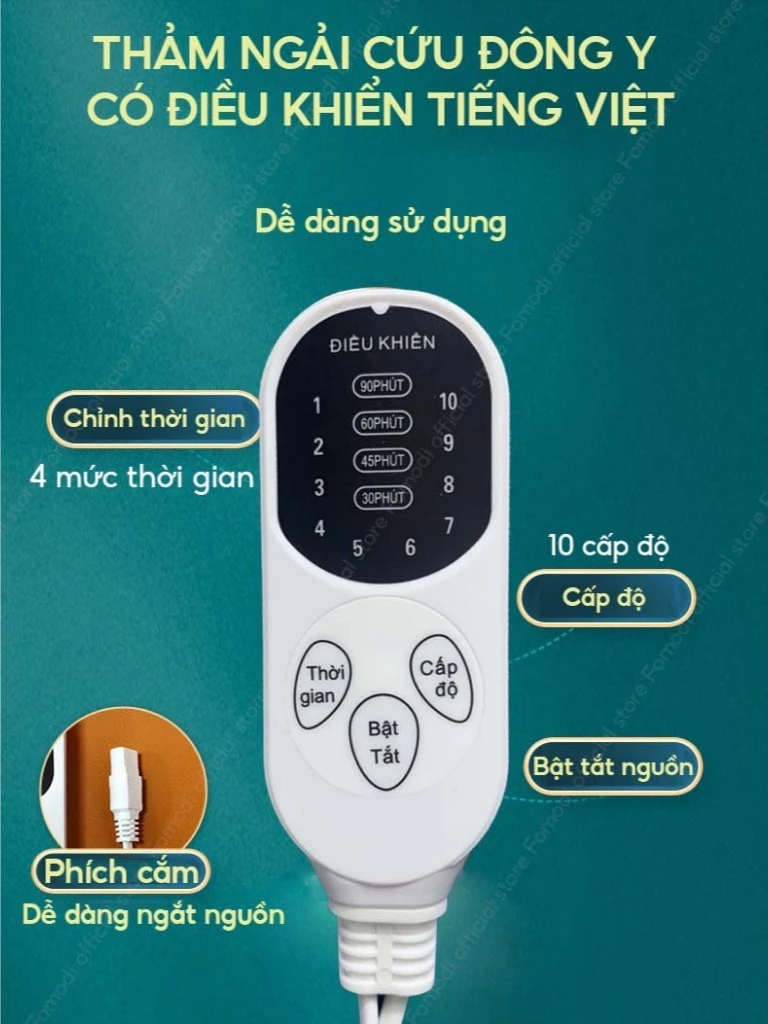 Thảm ngải cứu Fomodi đông y nội địa trung sưởi ấm giảm đau mỏi xương khớp hiệu quả - 3