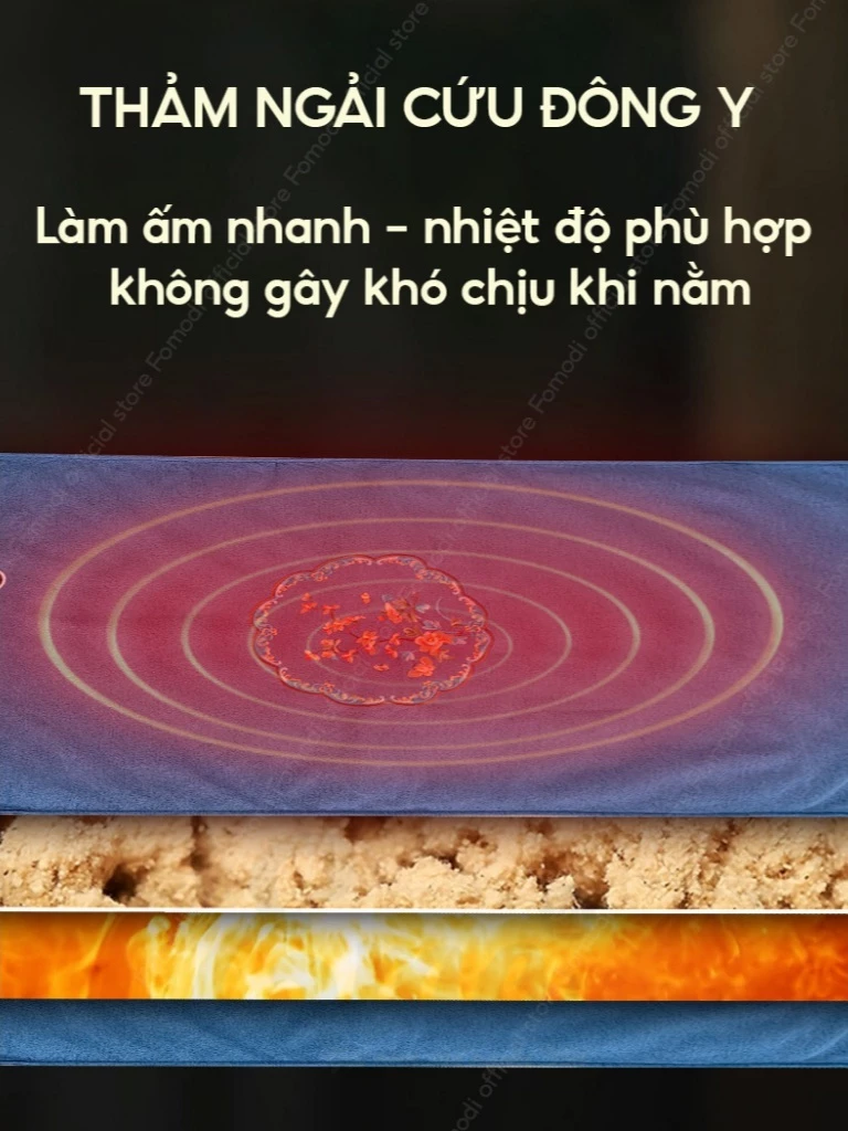 Thảm ngải cứu Fomodi đông y nội địa trung sưởi ấm giảm đau mỏi xương khớp hiệu quả - 6