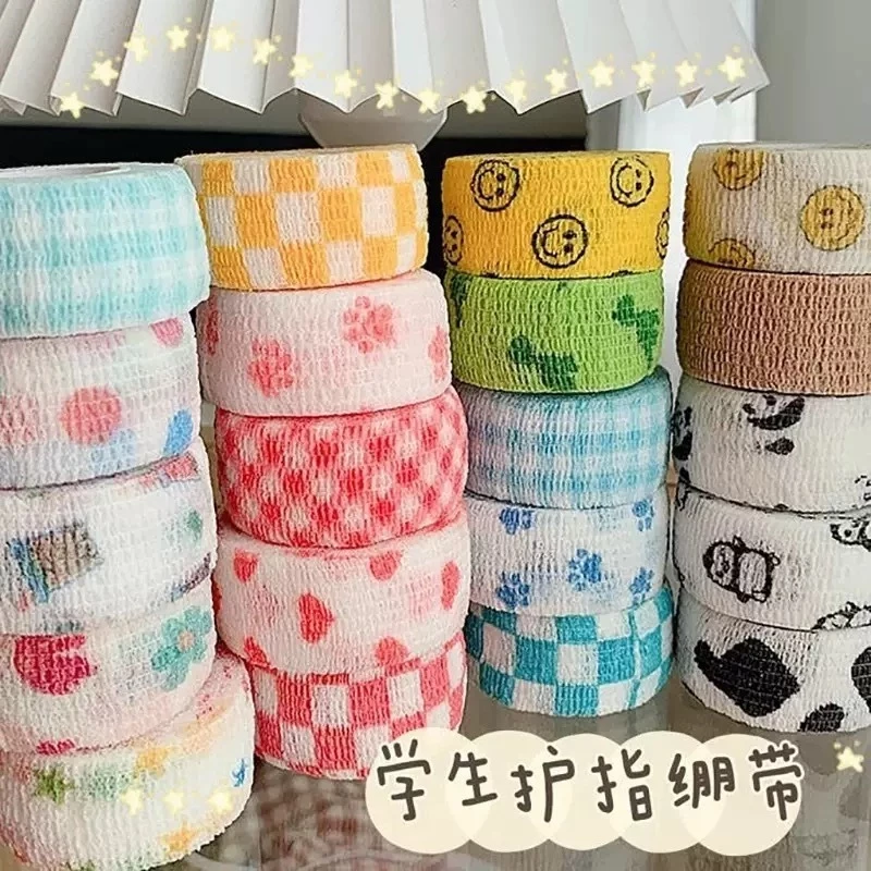 Băng quấn thể thao 4.5m tự dính chất liệu bền co giãn in họa tiết dễ thương bảo vệ khớp đầu gối/ngón tay