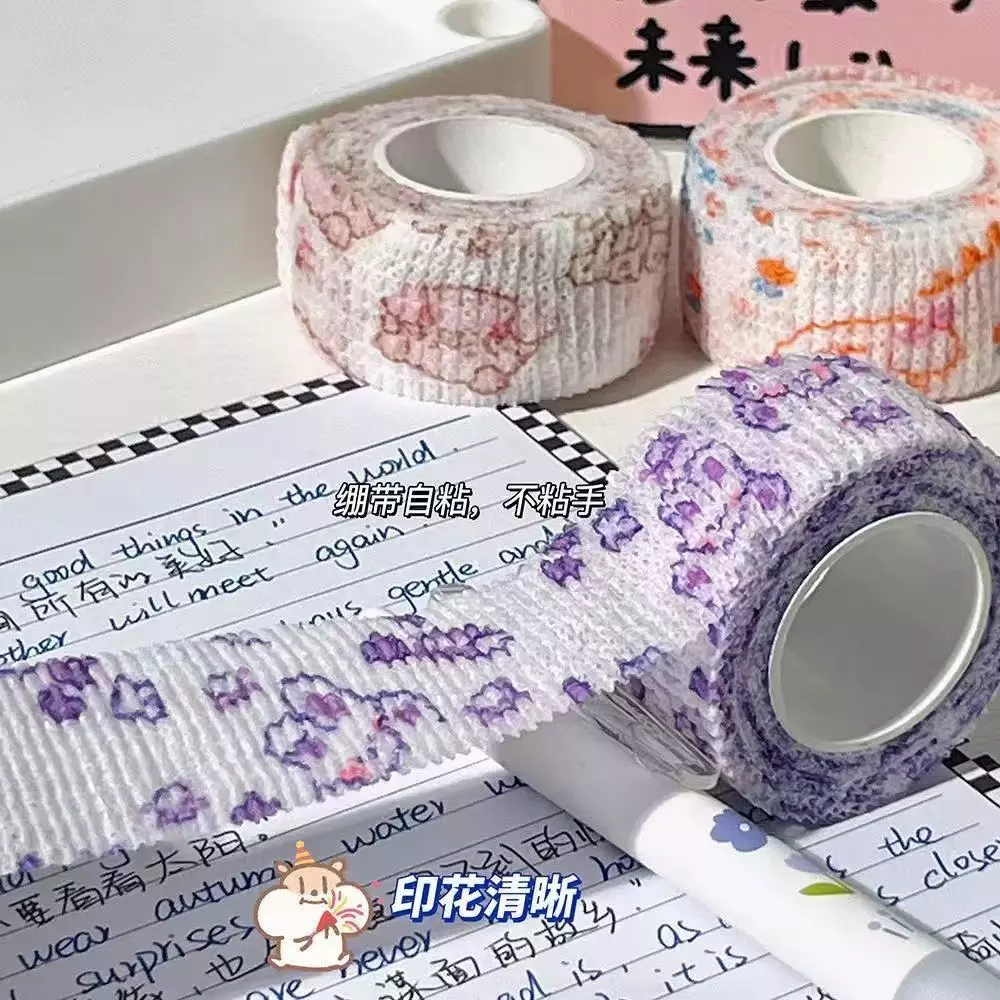 Băng quấn thể thao 4.5m tự dính chất liệu bền co giãn in họa tiết dễ thương bảo vệ khớp đầu gối/ngón tay - 3