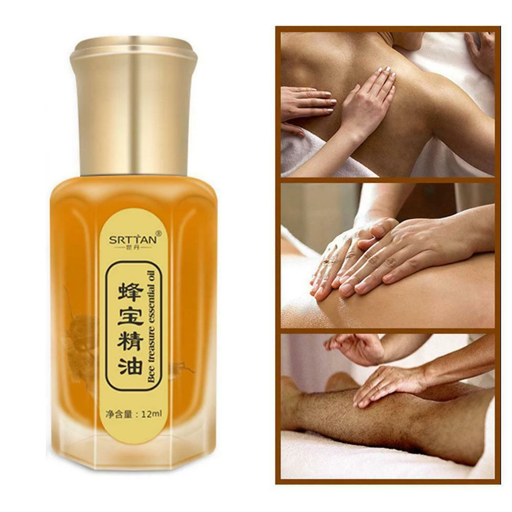 Chai tinh dầu mát xa châm cứu Moxibustion chiết xuất mật ong G5A8 V2L1 E7S9 S2L7 - 4