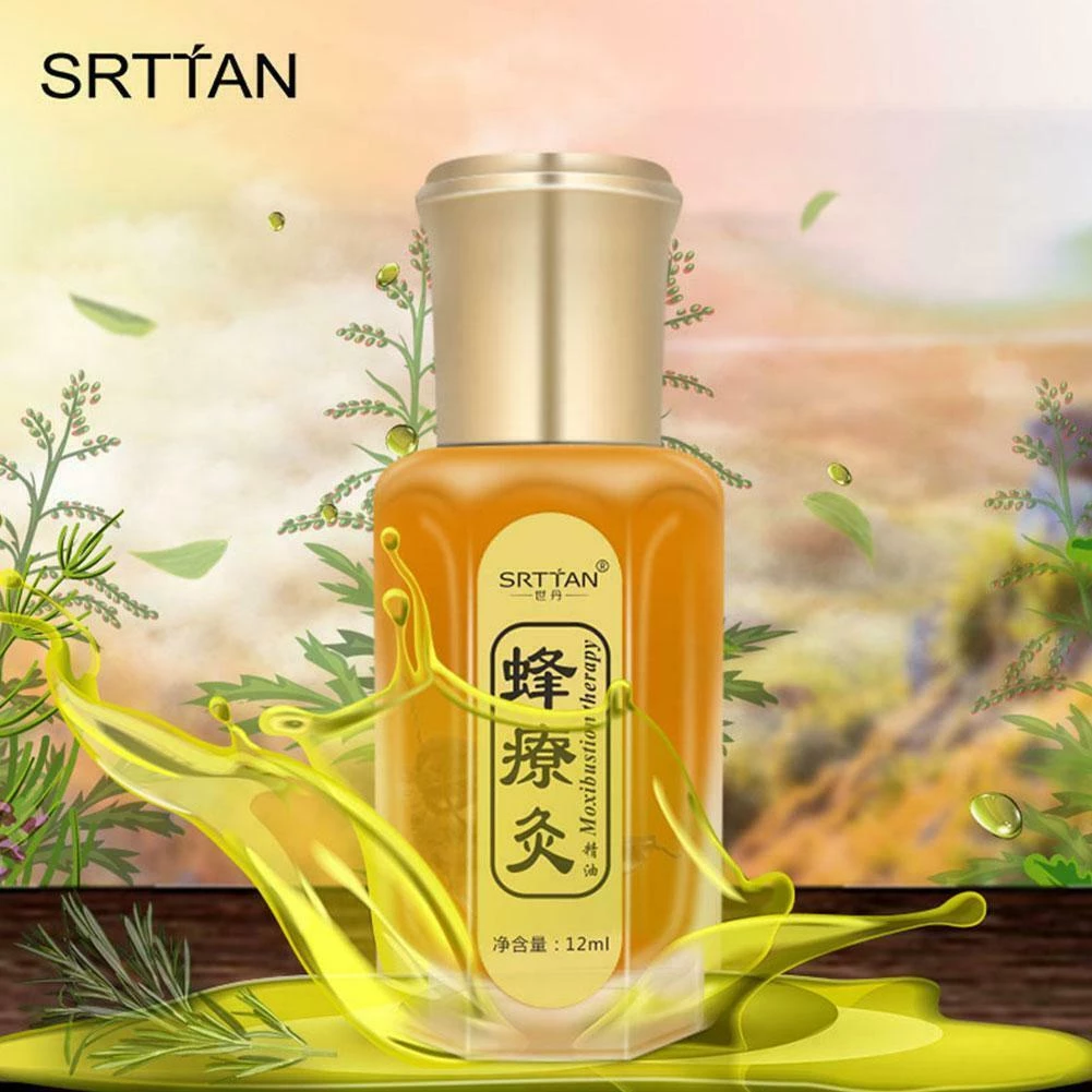 Chai tinh dầu mát xa châm cứu Moxibustion chiết xuất mật ong G5A8 V2L1 E7S9 S2L7 - 6
