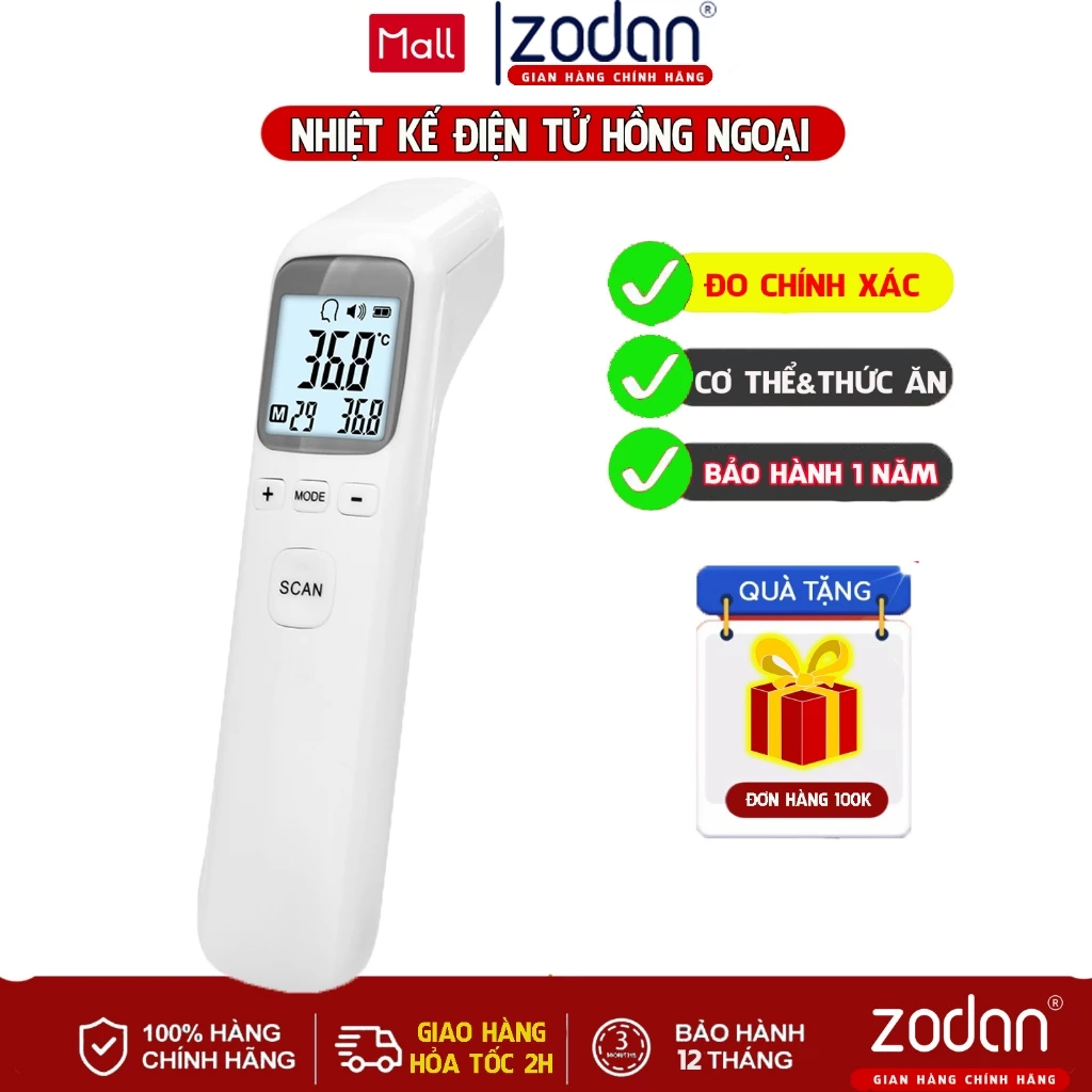 [BH 1NĂM] Nhiệt kế điện tử hồng ngoại ZODAN F1803 Bảo Hành 1 Năm