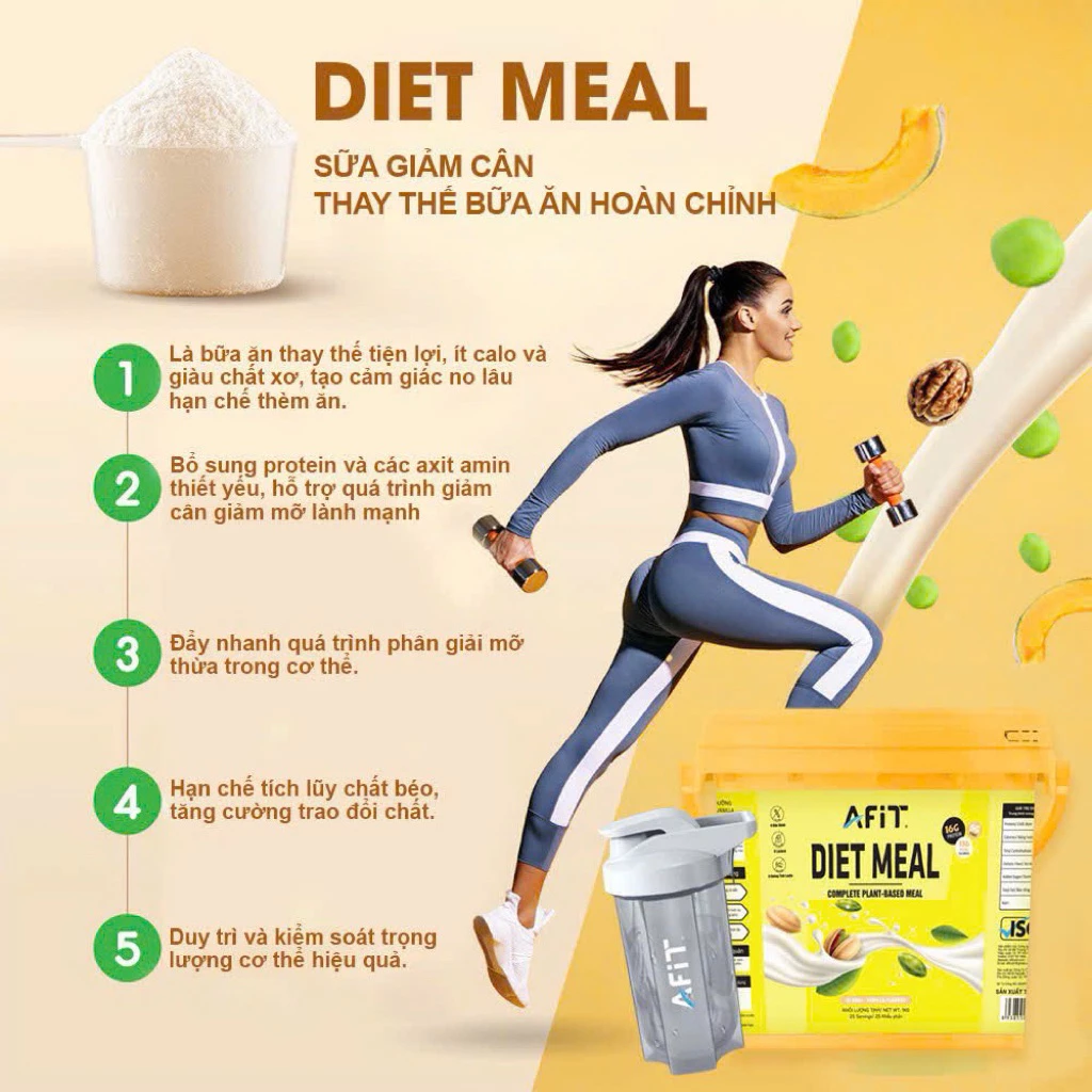 Sữa Giảm Cân Diet Meal An Toàn Cấp Tốc + Tặng Bình Nước 500ml - 3