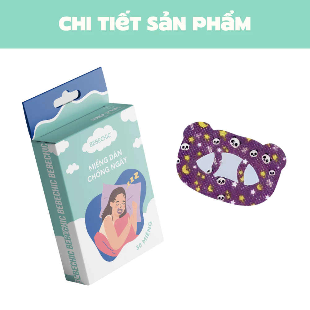 Hộp 30 Miếng Dán Chống Ngáy Ngủ BEBECHIC