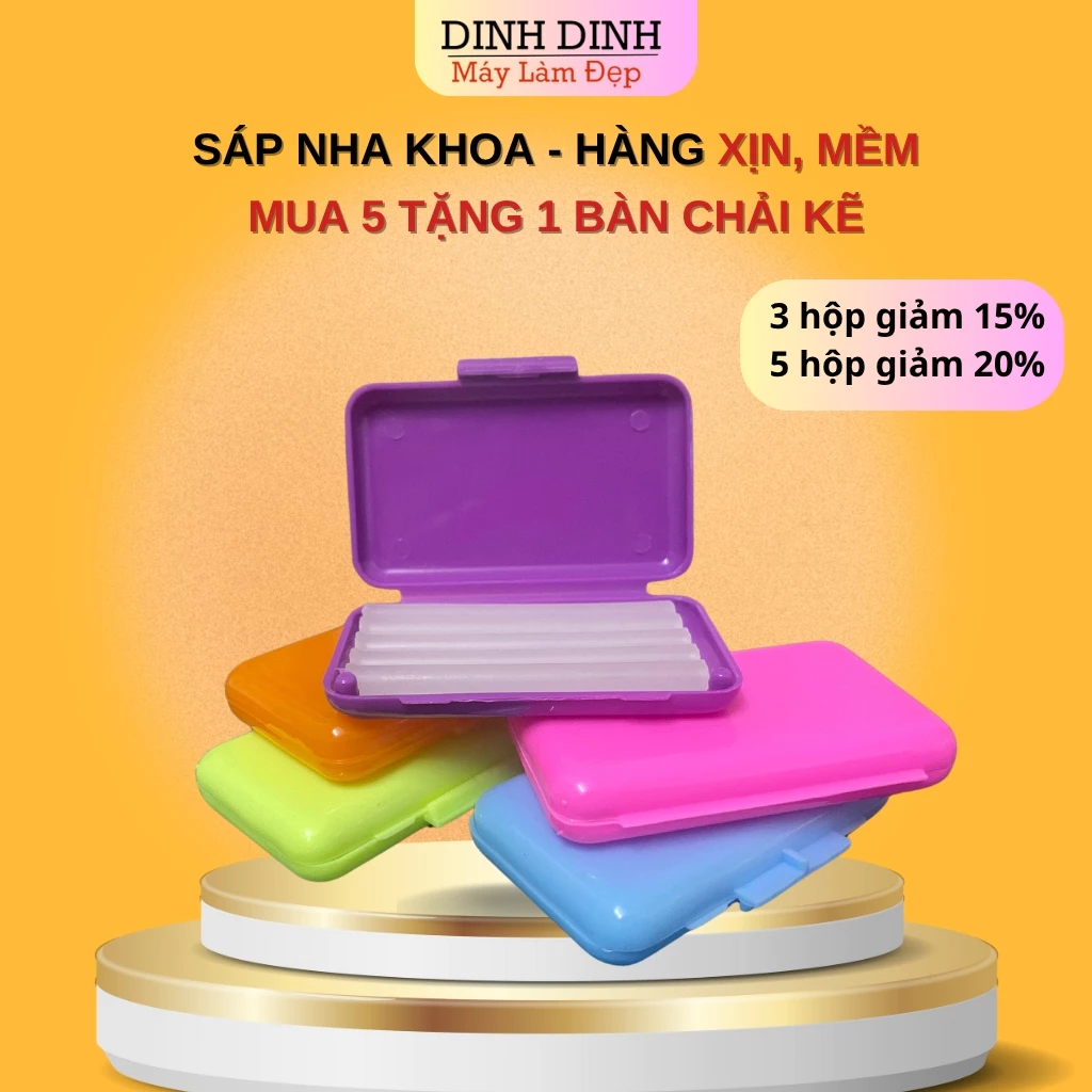 Sáp nha khoa niềng răng (chọn mùi), sáp chỉnh nha 5 thanh, sáp bôi niềng răng giảm đau loại tốt - Dinh Dinh