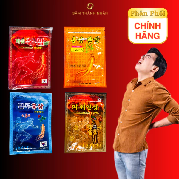 Cao Dán Hồng Sâm Hàn Quốc Chính Hãng Gói 20 miếng