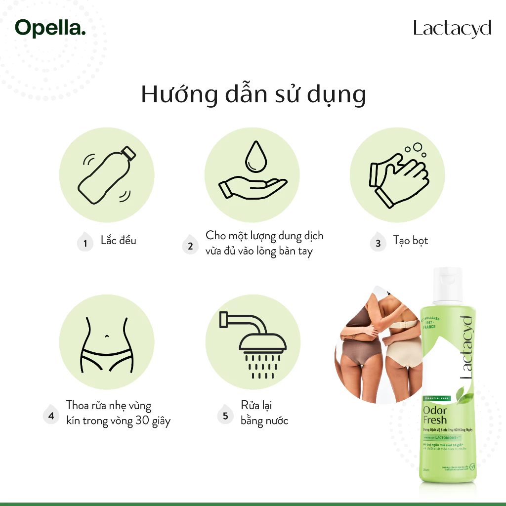 [Quà tặng không bán Lactacyd] Bộ 3 chai DDVS Phụ Nữ Lactacyd Odor Fresh Ngăn Mùi Cả 60ml - 5