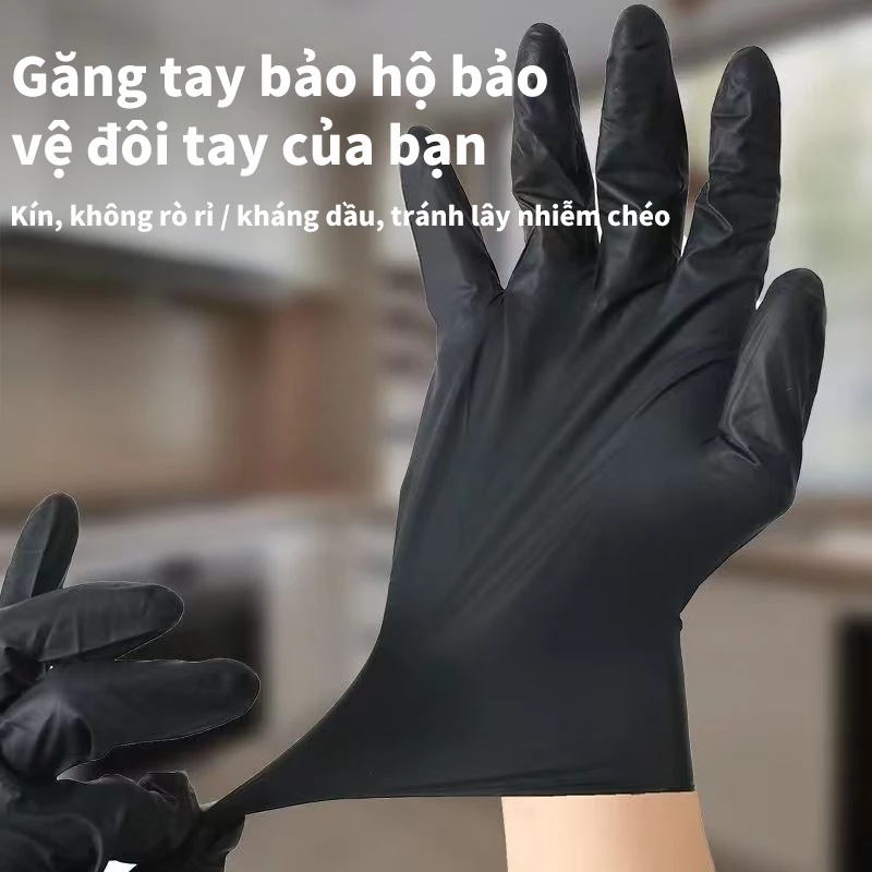 (100 chiếc) Găng tay cao su y tế không bột, chống ăn mòn hóa học, siêu bền và an toàn cho da. - 2
