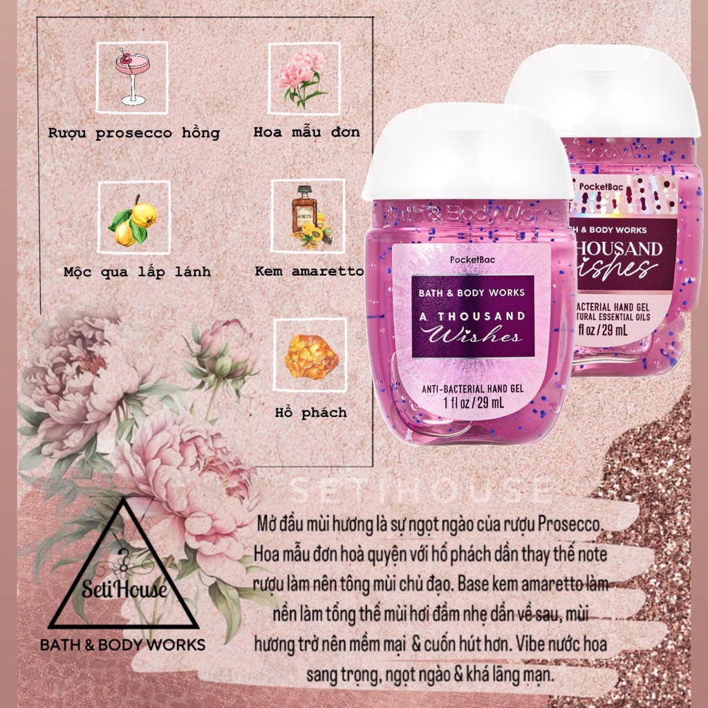 Nước rửa tay khô BATH AND BODY WORKS, gel rửa tay khô BATH AND BODY WORKS chuẩn Mỹ 29ml - 2