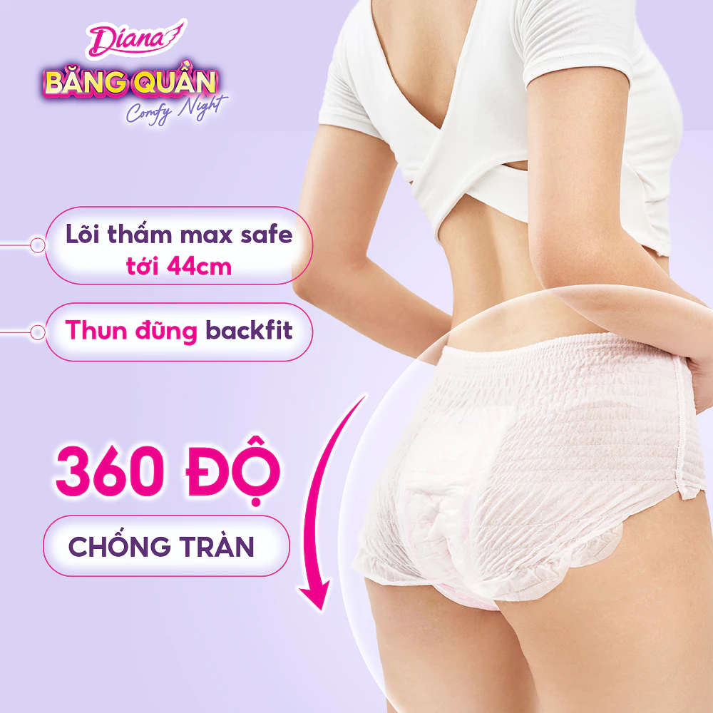 [V] Diana Băng Quần Comfy Night size S-M & M-L & L-XL (5 chiếc/gói) - 2
