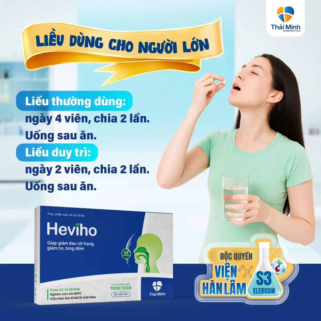 HEVIHO - Siro ho Viện Hàn lâm ICH - Chứa S3-Elebosin - Thái Minh - Hỗ trợ giảm ho, long đờm - Chai 100ml - 4