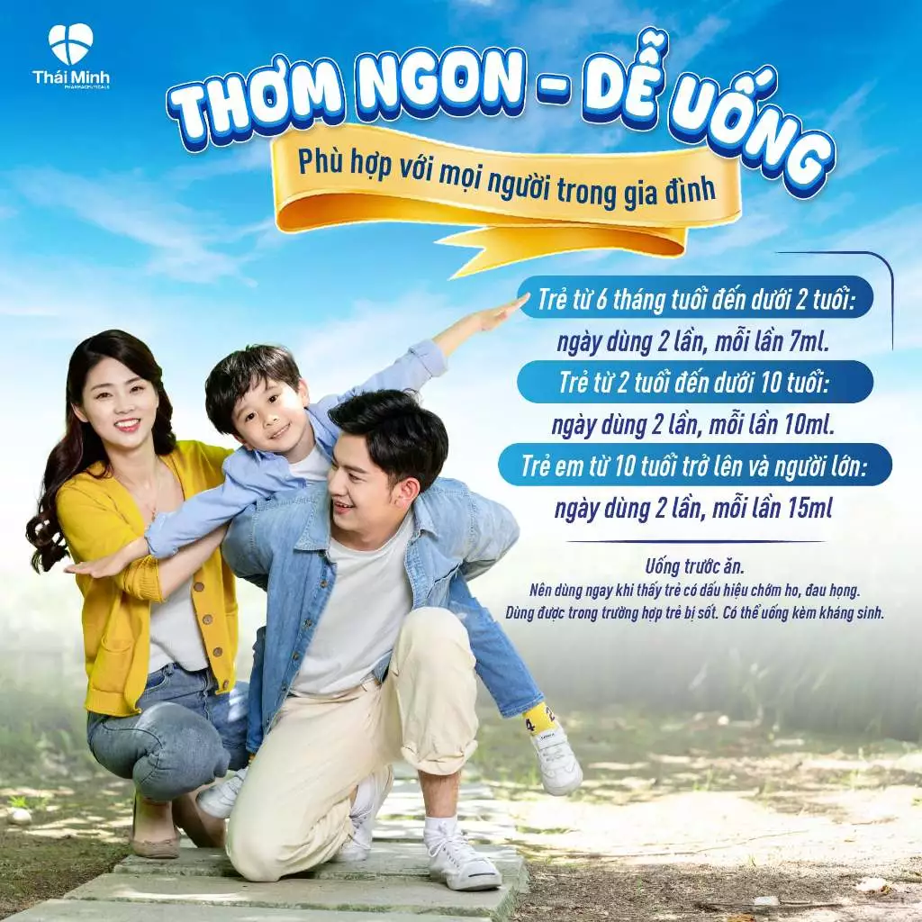 HEVIHO - Siro ho Viện Hàn lâm ICH - Chứa S3-Elebosin - Thái Minh - Hỗ trợ giảm ho, long đờm - Chai 100ml - 6