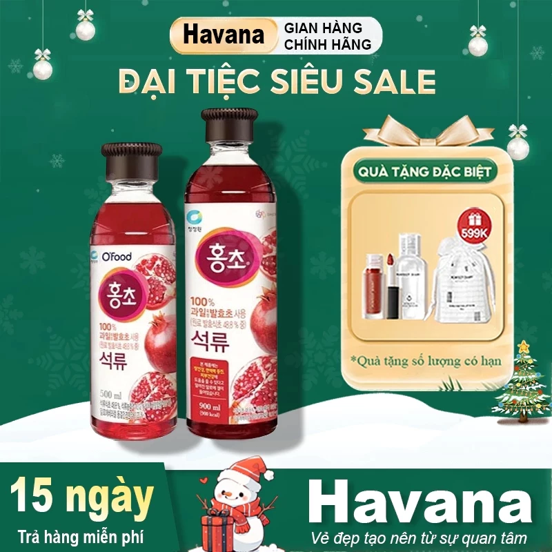 Giấm Lựu Daesang Hàn Quốc Hỗ Trợ Giảm Cân, Đẹp Da 900ml