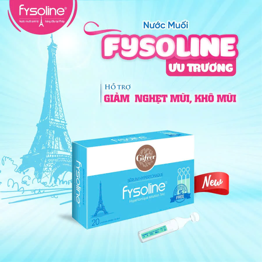 [Gift] Fysoline Hypertonic Solution (Hộp 20 ống-Xanh) Date T9.2026 - 2