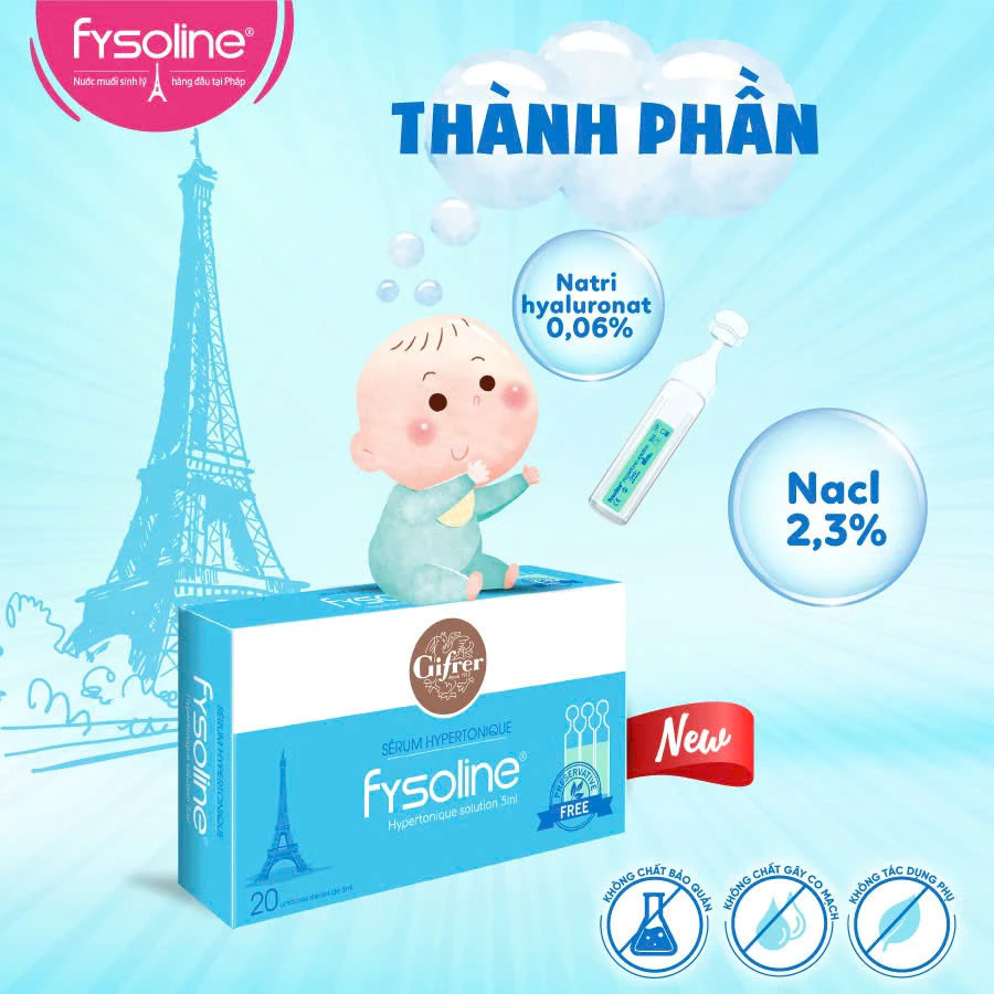 [Gift] Fysoline Hypertonic Solution (Hộp 20 ống-Xanh) Date T9.2026 - 3