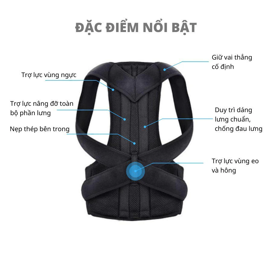 Đai Chống Gù Lưng Cao Cấp Ckicocare Topbody Topfit ,Điều Chỉnh Dáng, chuyên dụng cho dân văn phòng, học sinh DAIGU05 - 6