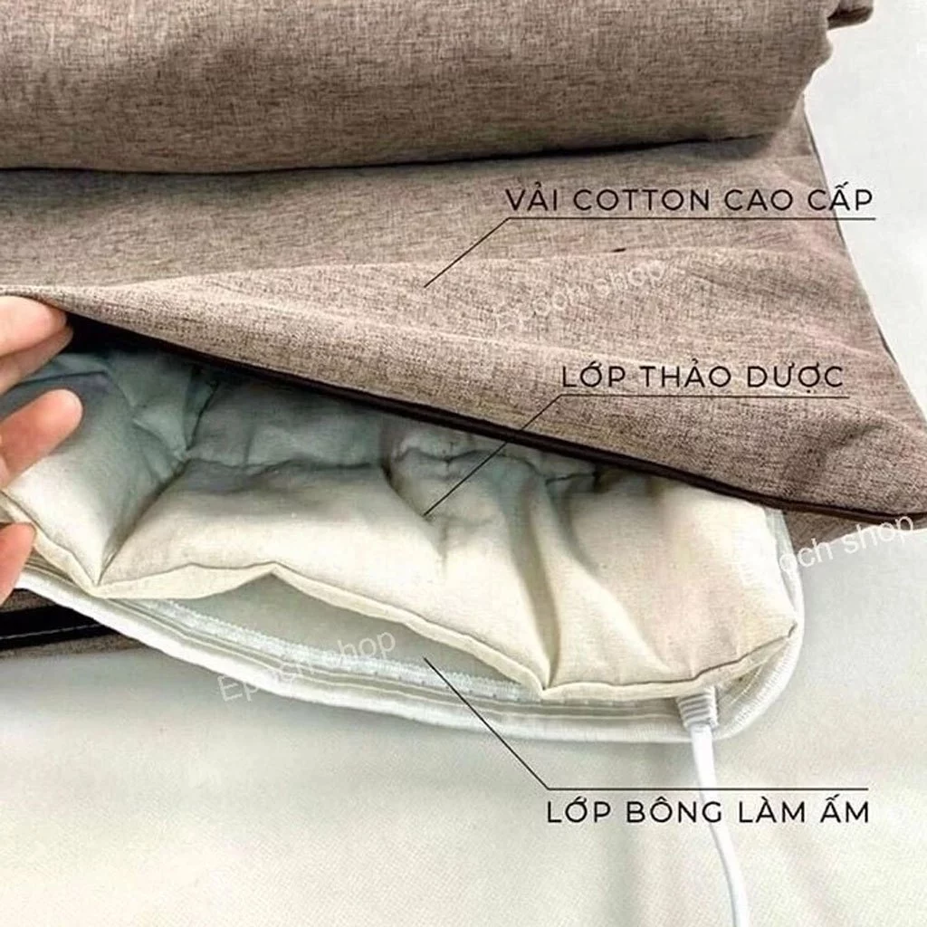 Combo Gối Và Thảm Ngải Cứu Hoàng Thịnh An Cao Cấp Chính Hãng, Nệm Ngải Cứu Đông Y - 4