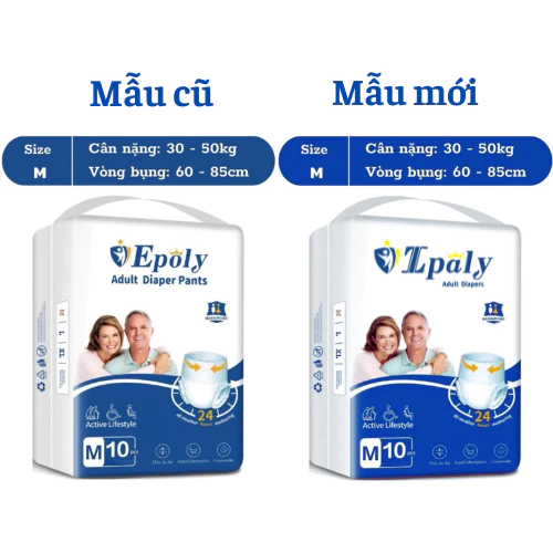 [COMBO-100 Miếng] Bỉm Quần Người Già Epoly/Ipaly M-L-XL - 3