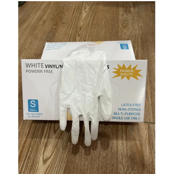 (Hàng loại 1 ) Găng Tay Cao Su, Găng Tay Không Bột, Siêu Dai, Khó Rách, Màu Đen/Trắng/Xanh Có Nhám Đầu Ngón Tay - 2