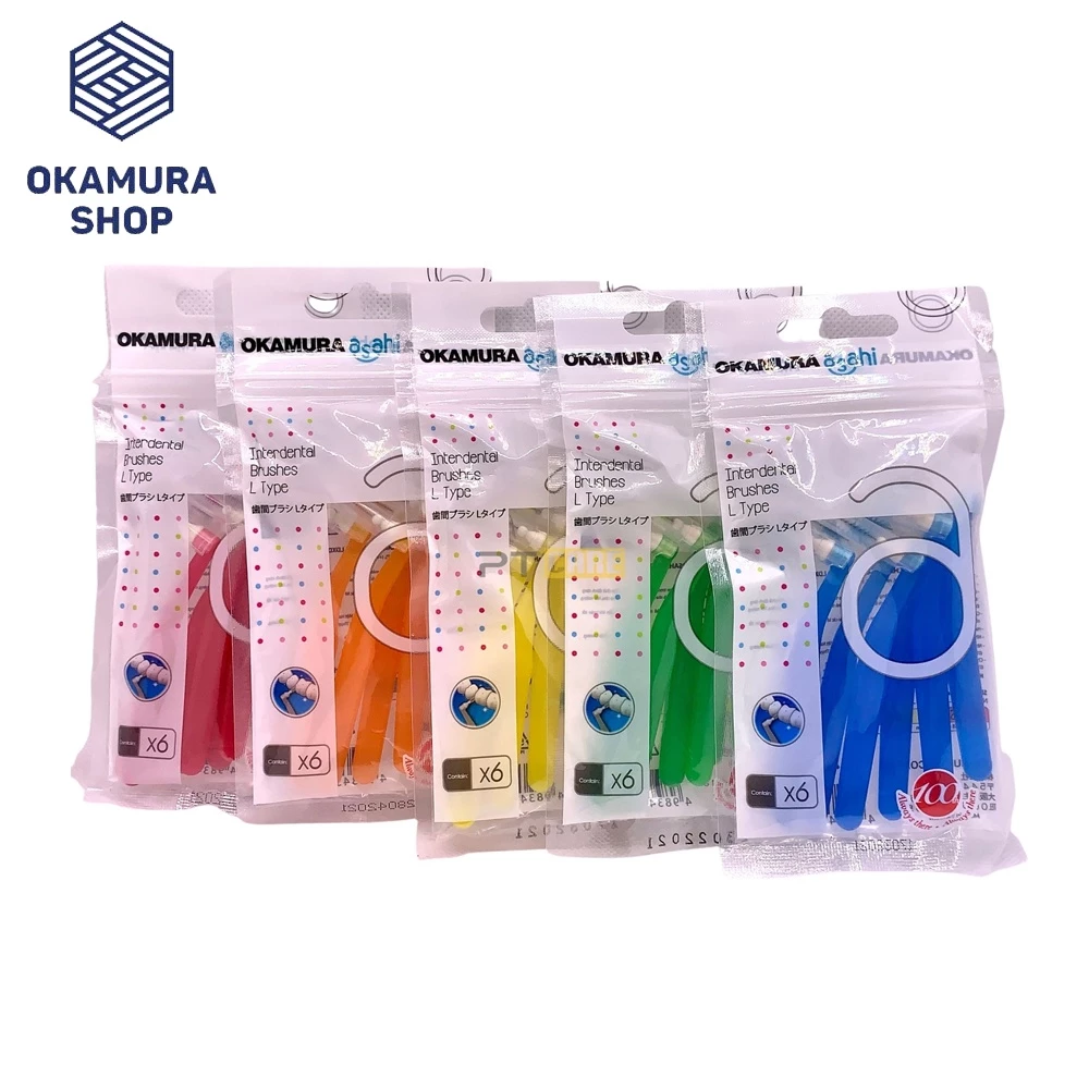 Okamura - Bàn Chải kẽ răng Asahi dang L (đủ size)