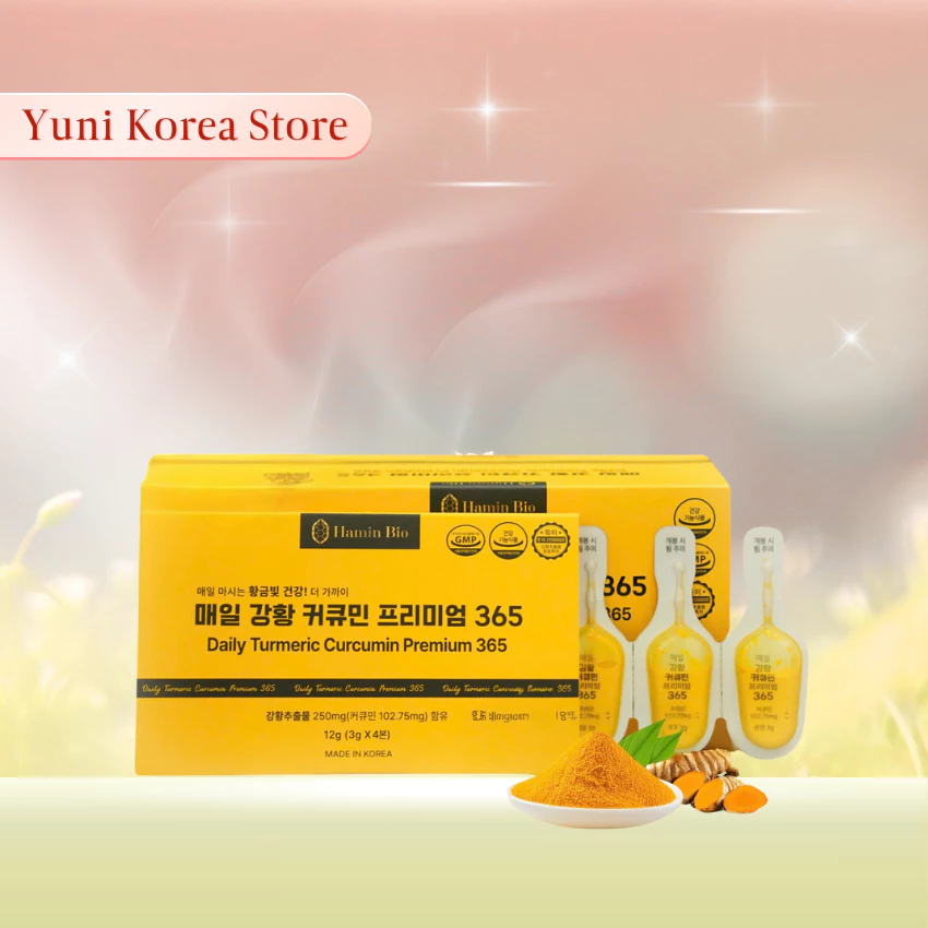 Tinh Bột Nghệ Daily Curcumin Hamin Bio Hàn Quốc Hộp 32 Tép, Giúp Tăng Cường Sức Đề Kháng Đẹp Da Chống Lão Hoá